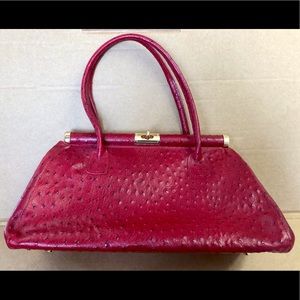 Oversized ostrich Italian handbag